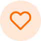 A heart in the middle of a speech bubble.