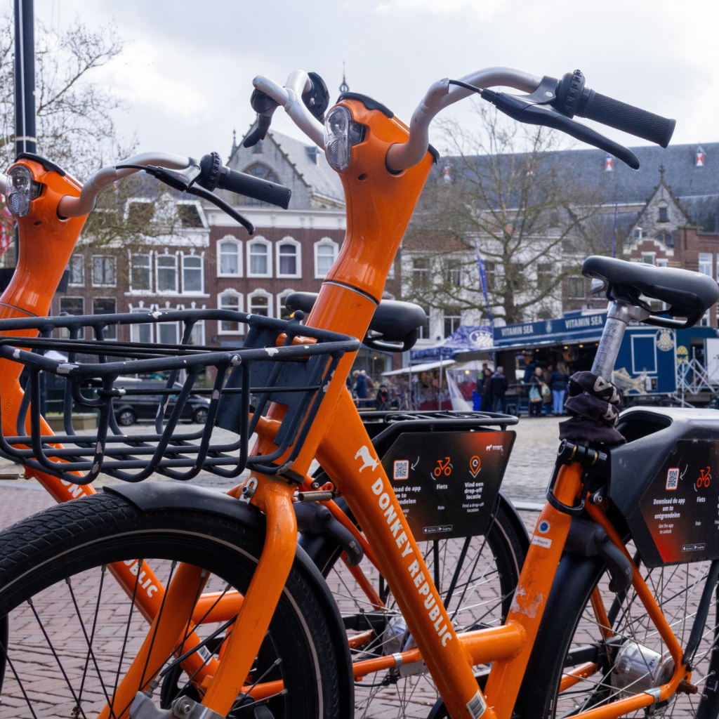 Car next to a parking stand