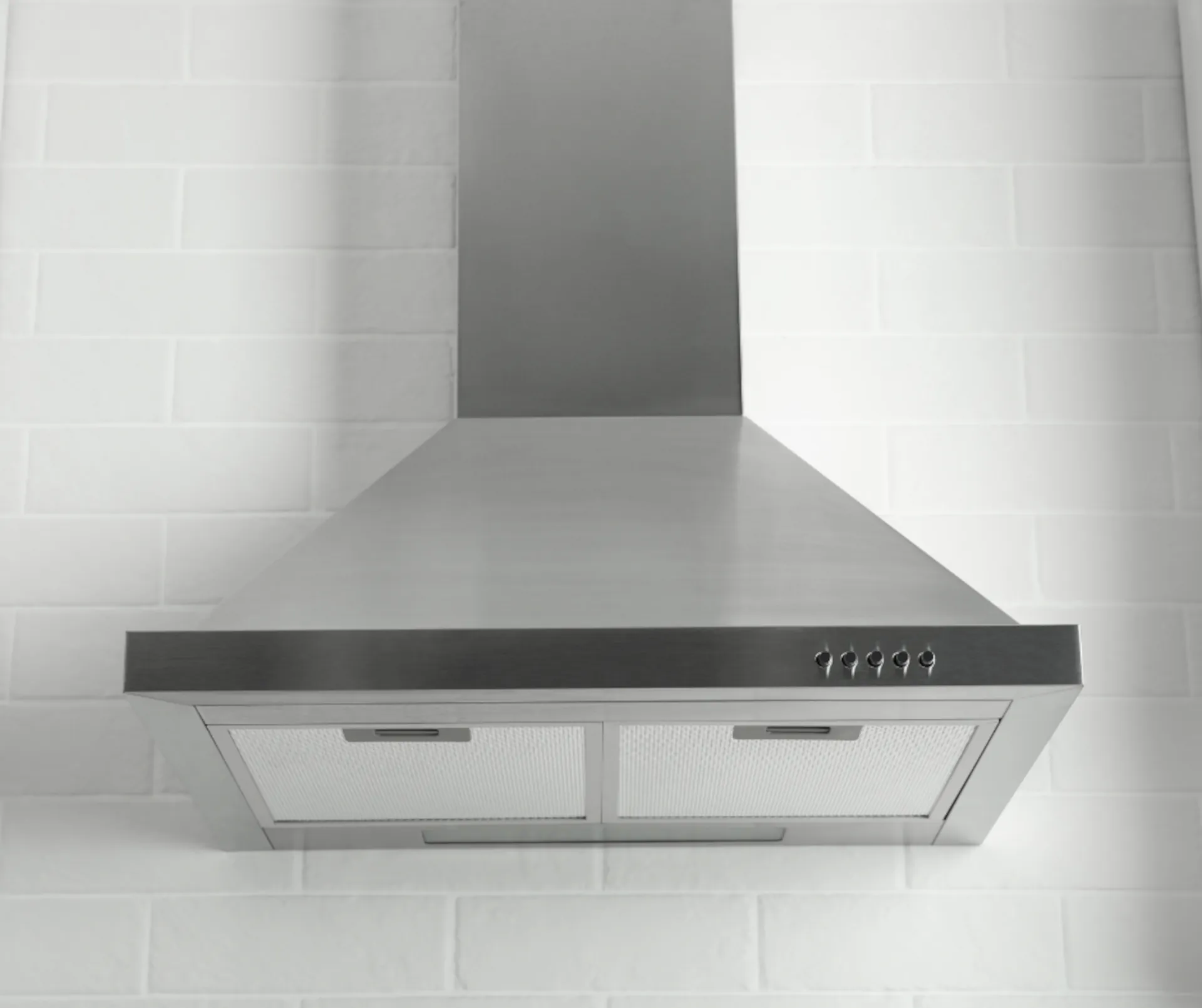 silver kitchen hood & venting