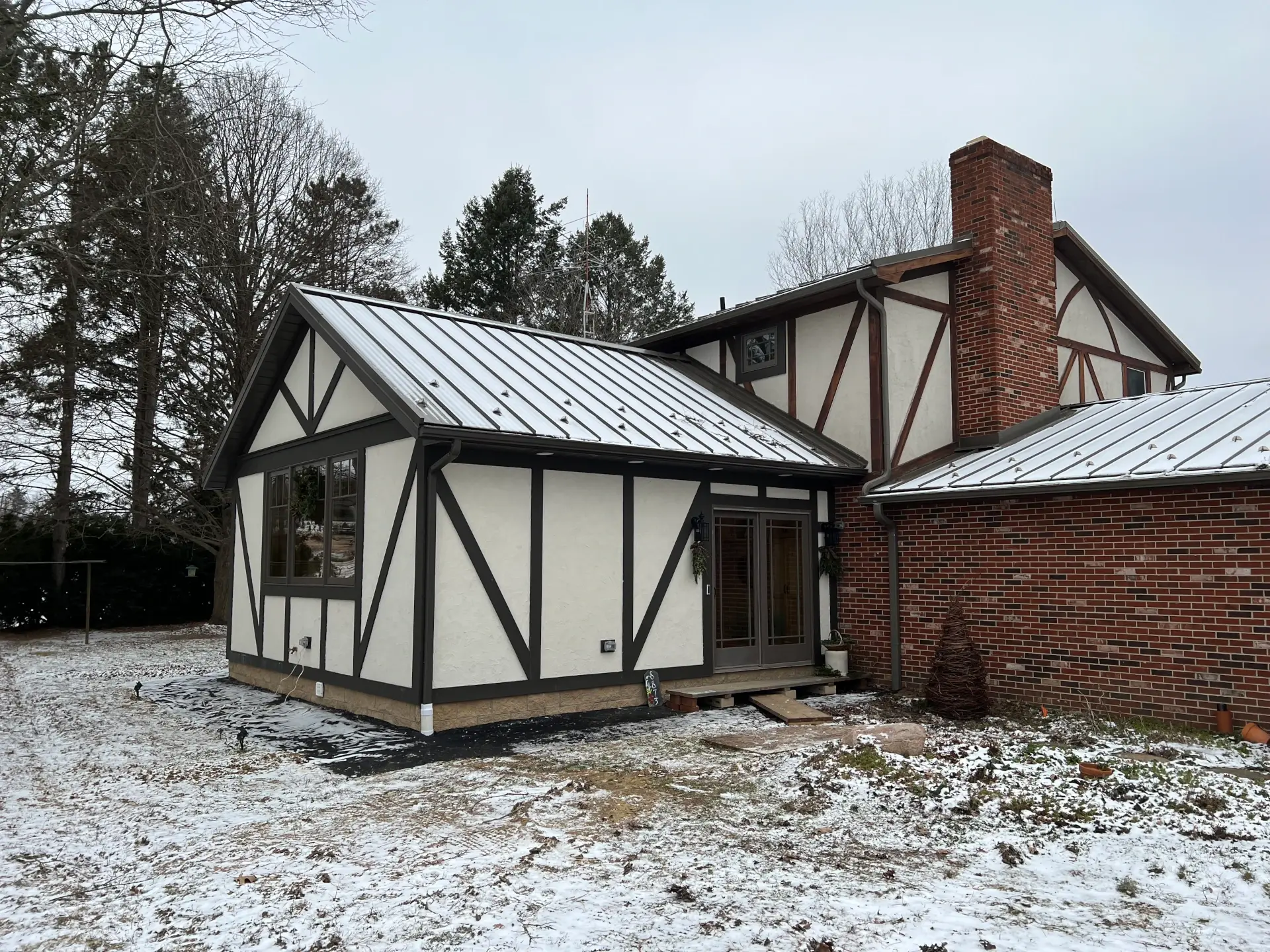 home addition finished shaker style