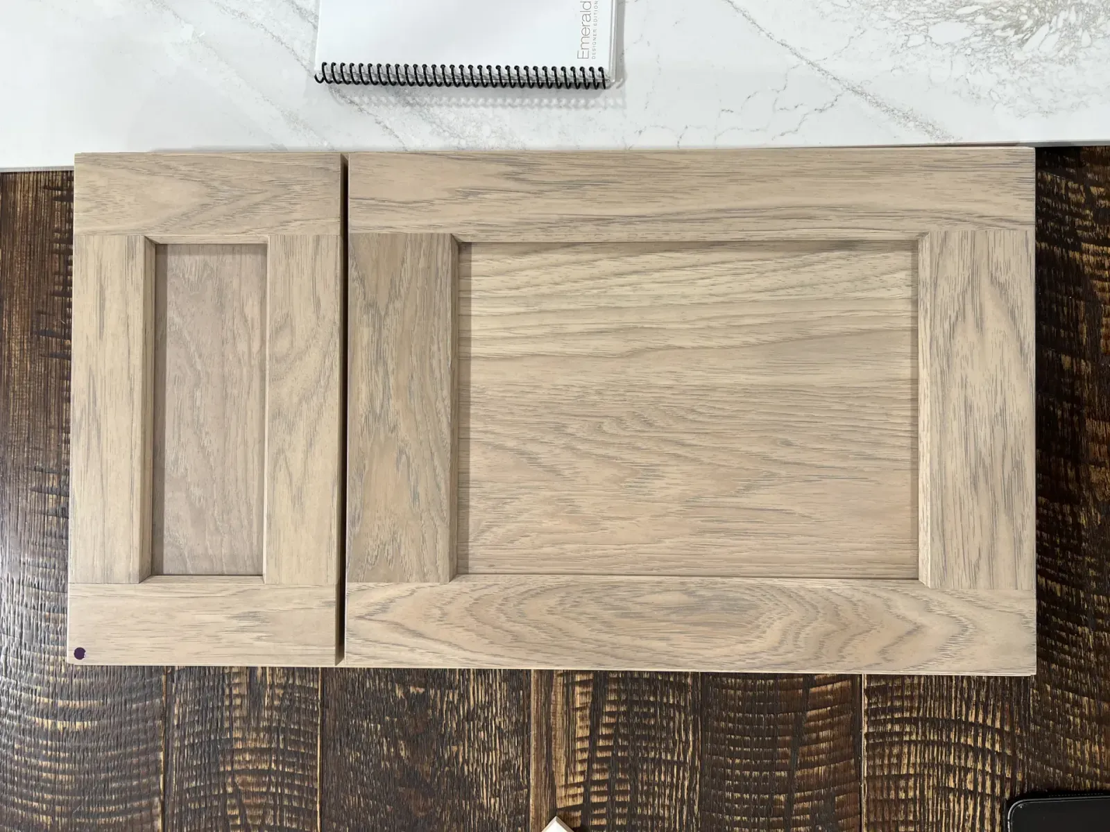 clear hickory base cabinets