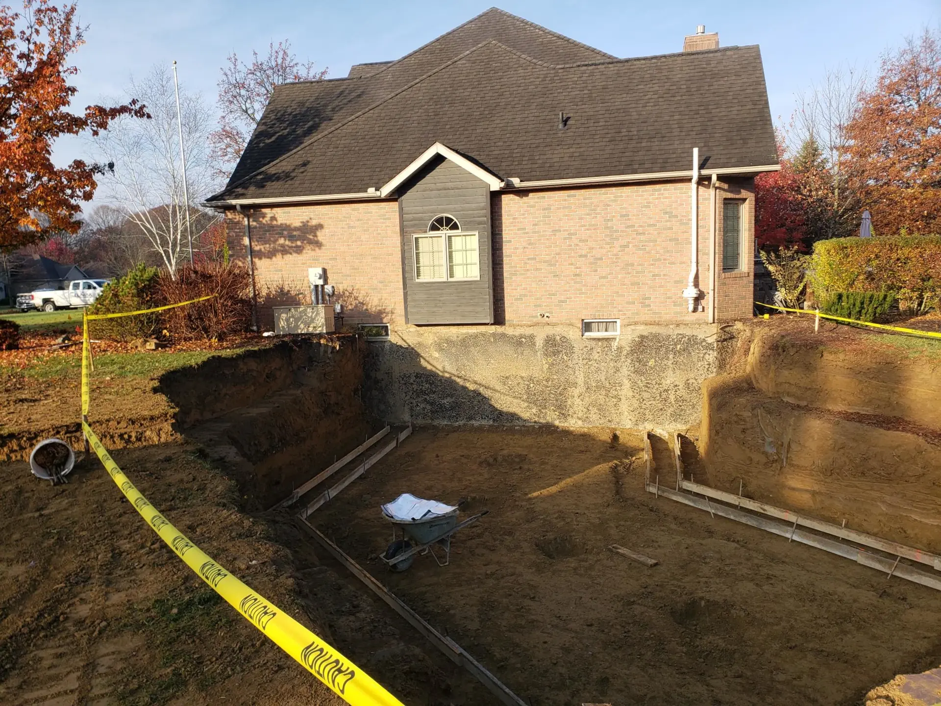 new addition ground excavated