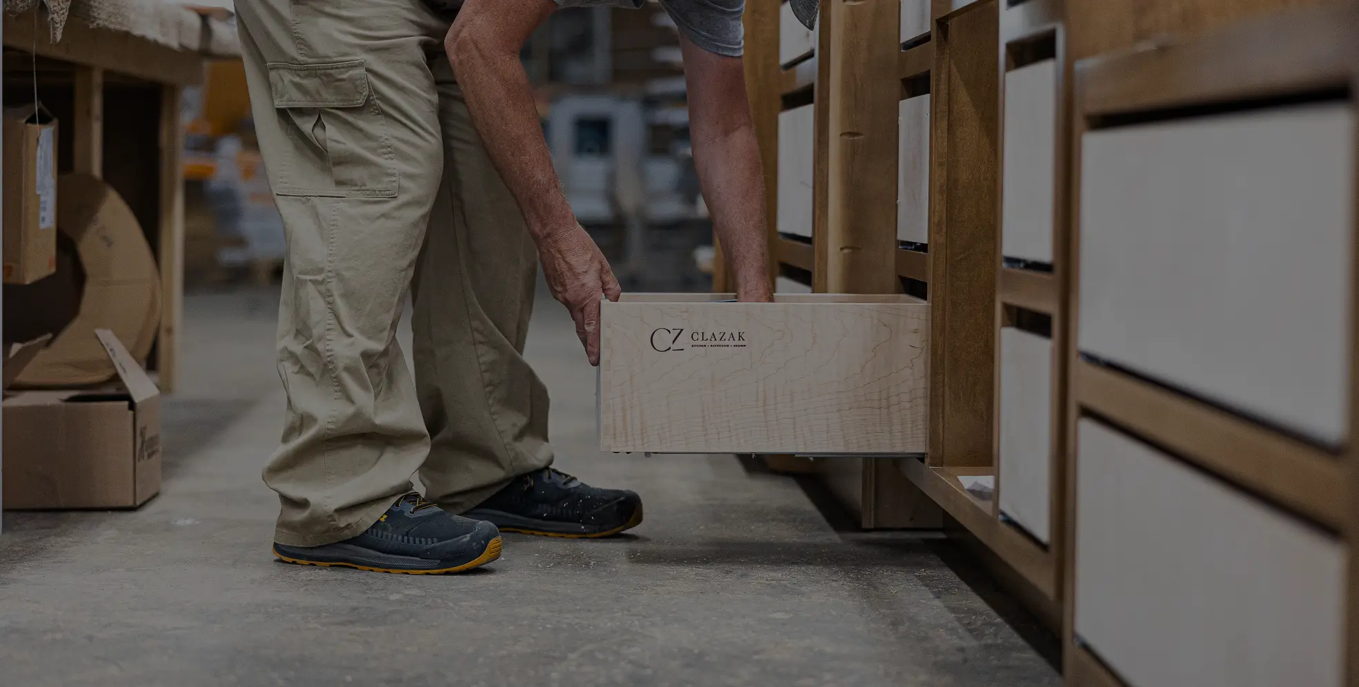 storing a clazak branded box into a shelf
