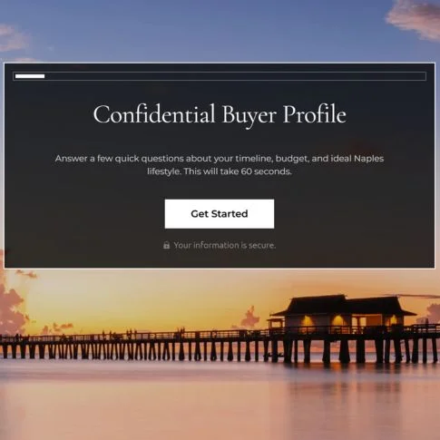 Book titled 'Grey Oaks Buyer's Guide' floating over an aerial view of a golf course and surrounding greenery.