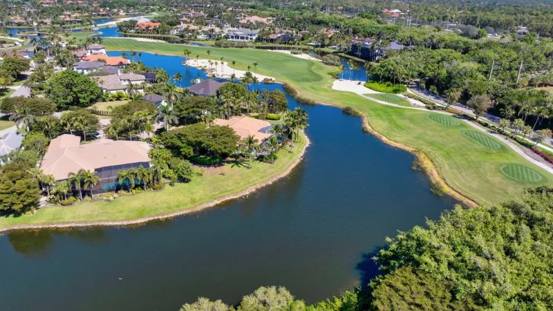 Majestic Isle includes 18 estate homes surrounded by water and golf views, known for their tranquility and exclusivity. It provides upscale living with impressive natural beauty.
