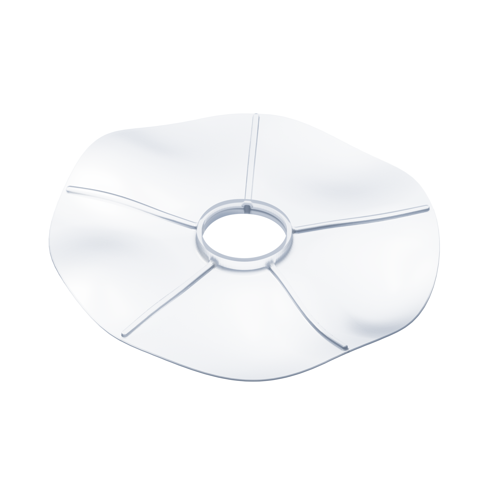 The soft flexible skirt, shown from above