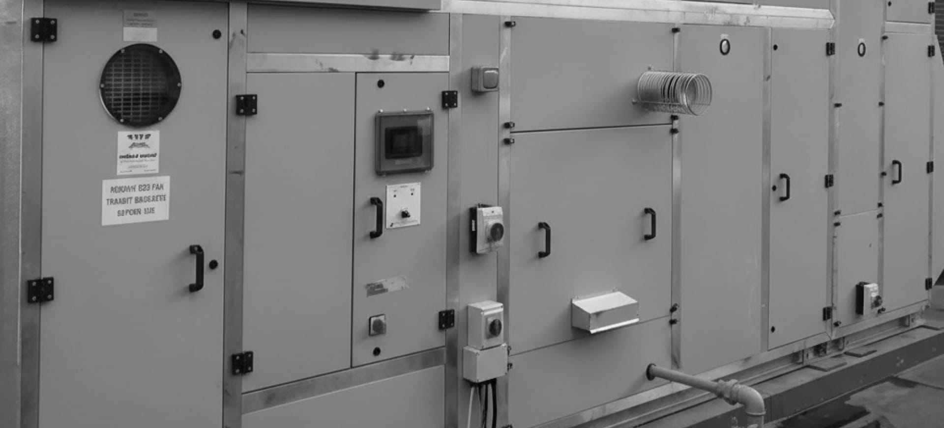 Boiler room of an industrial heating system