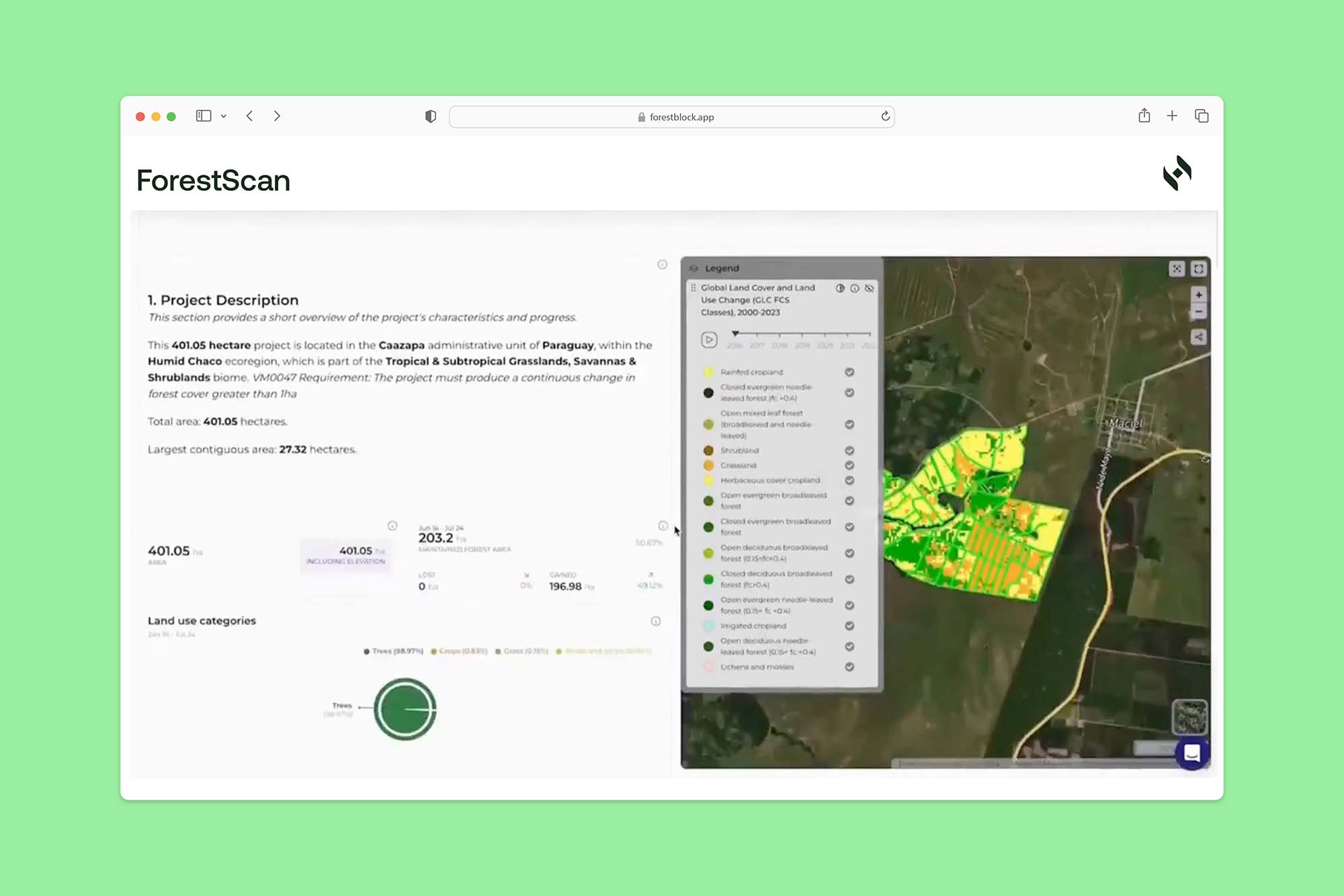 Plataforma ForestScan para inteligencia territorial y carbono