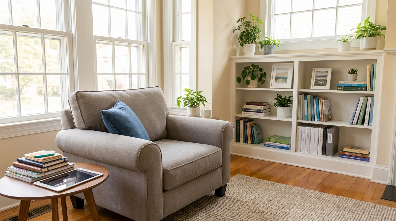 Illustration representing Setting Up Your Home Therapy Environment