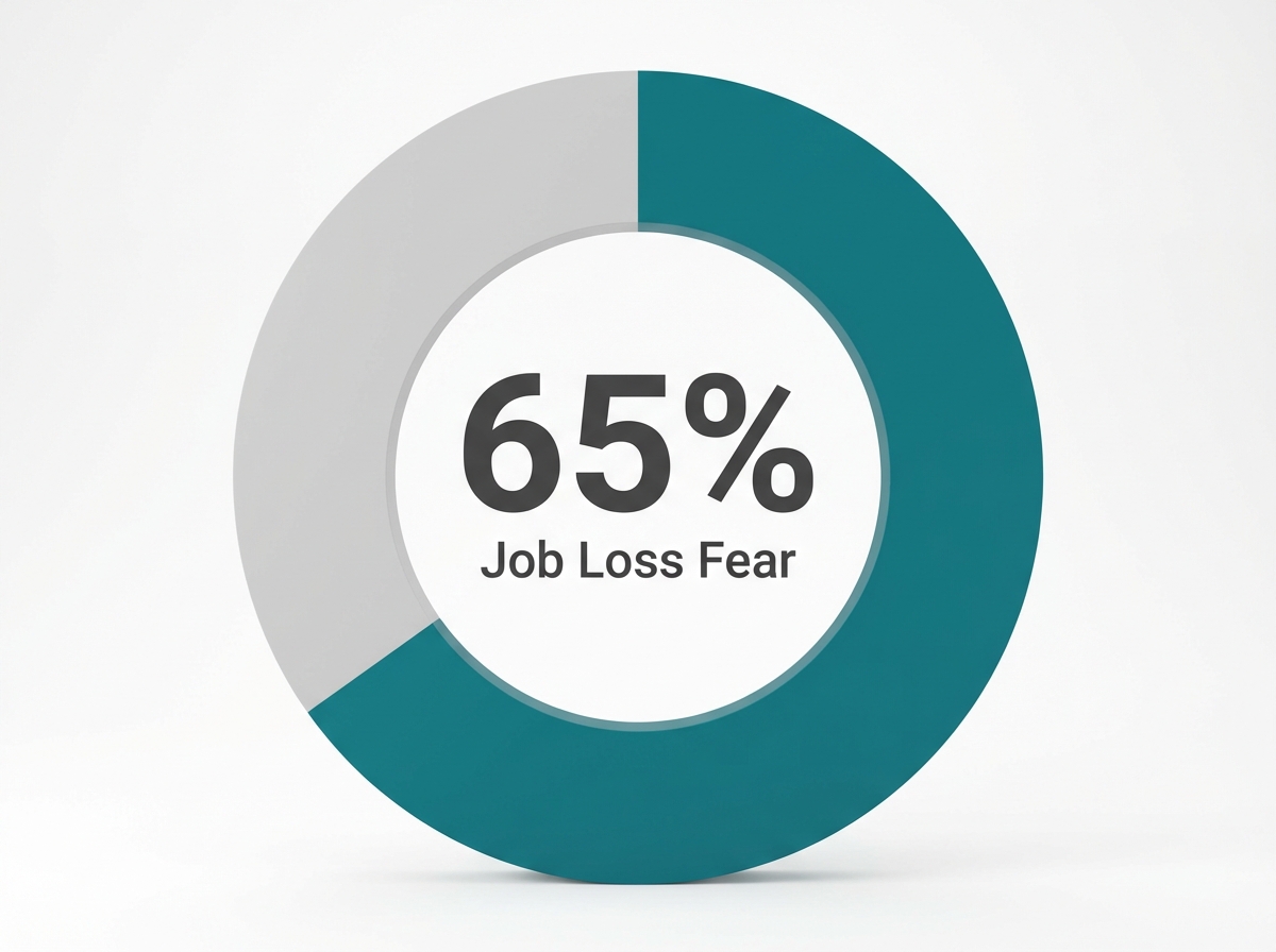 Infographic showing Percentage of Working Men Citing Fear of Job Loss as Treatment Deterrent: 65%