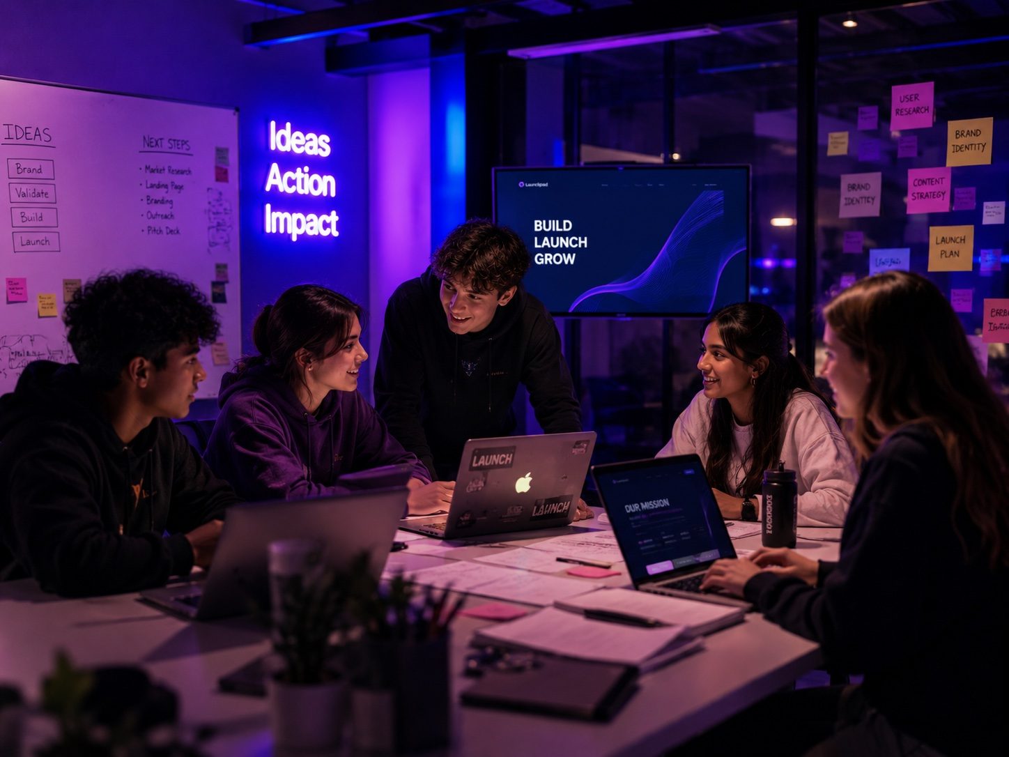 A teen mapping out their founder framework