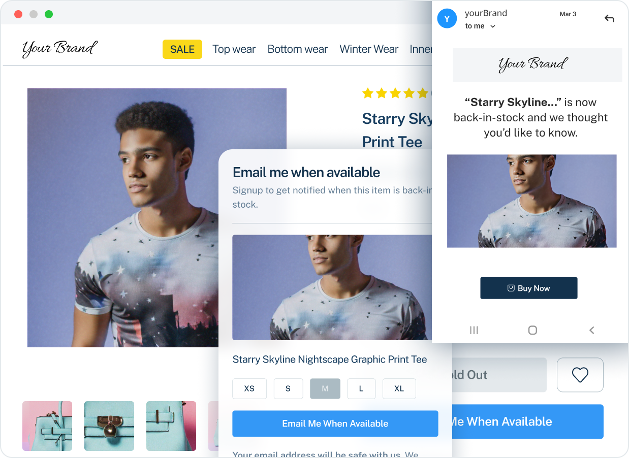 in stock email alert