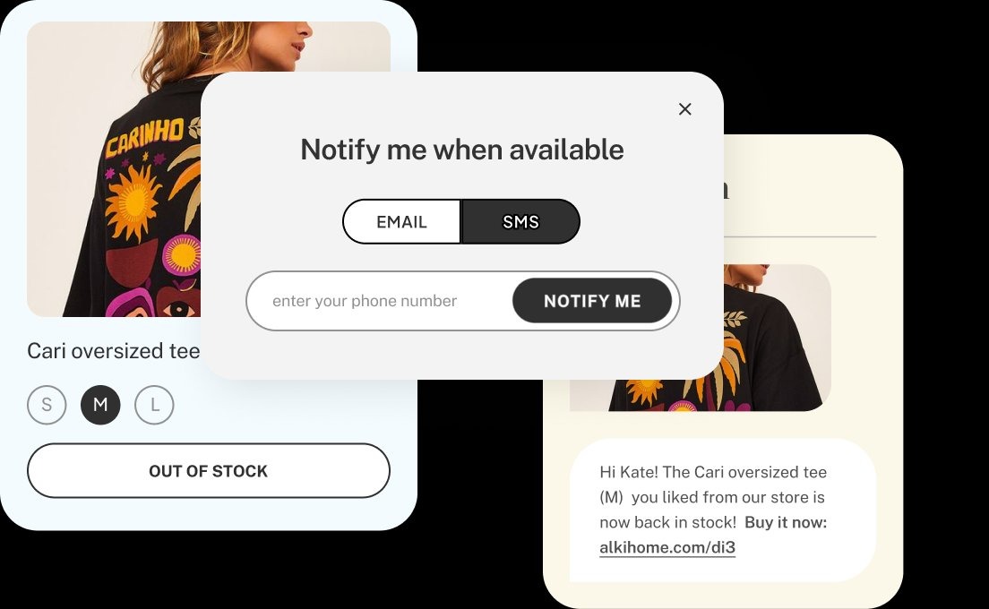 back in stock notify me when available alert subscription form