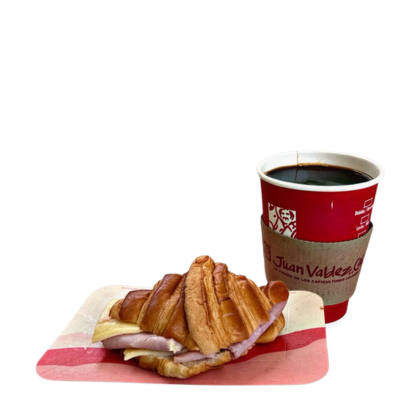Café tinto (12oz) + 1 croissant mixto