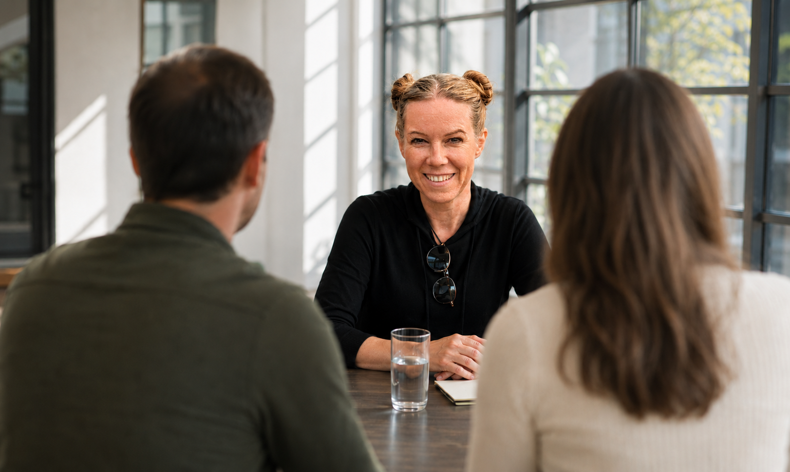 Barbara Schwede im Coachinggespräch mit einem Paar