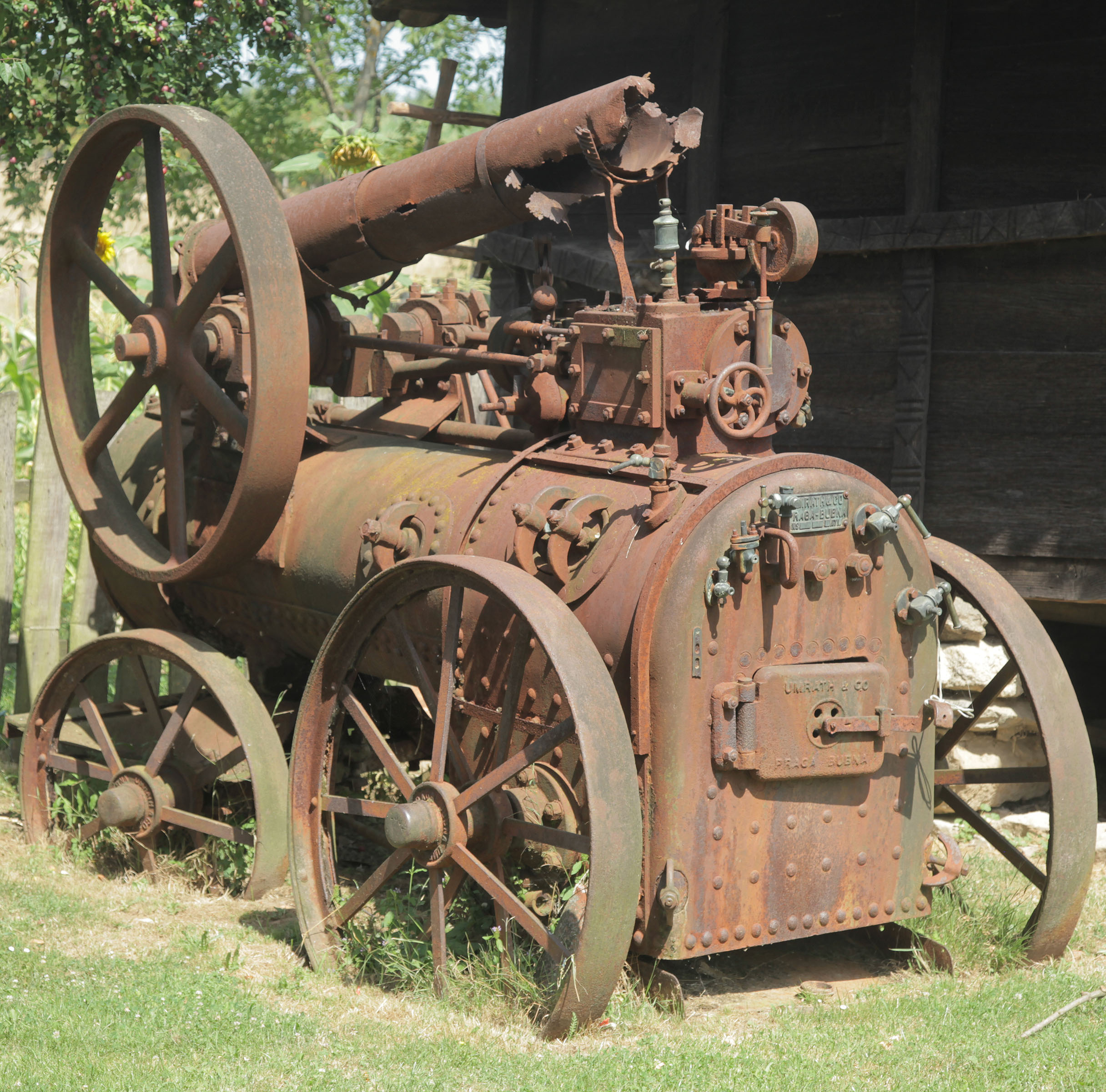 Old steam powered engine