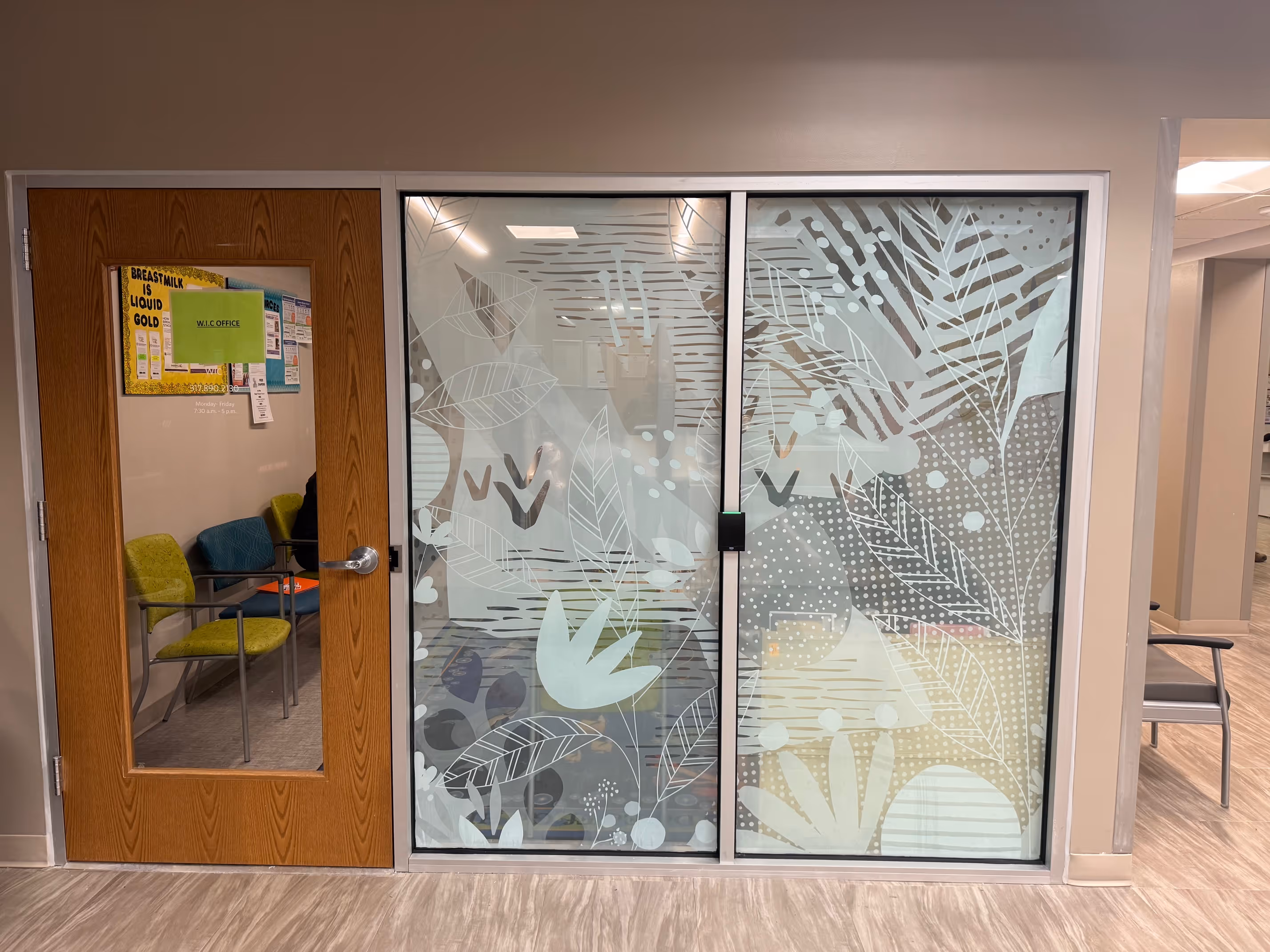 floral opulence window film for office