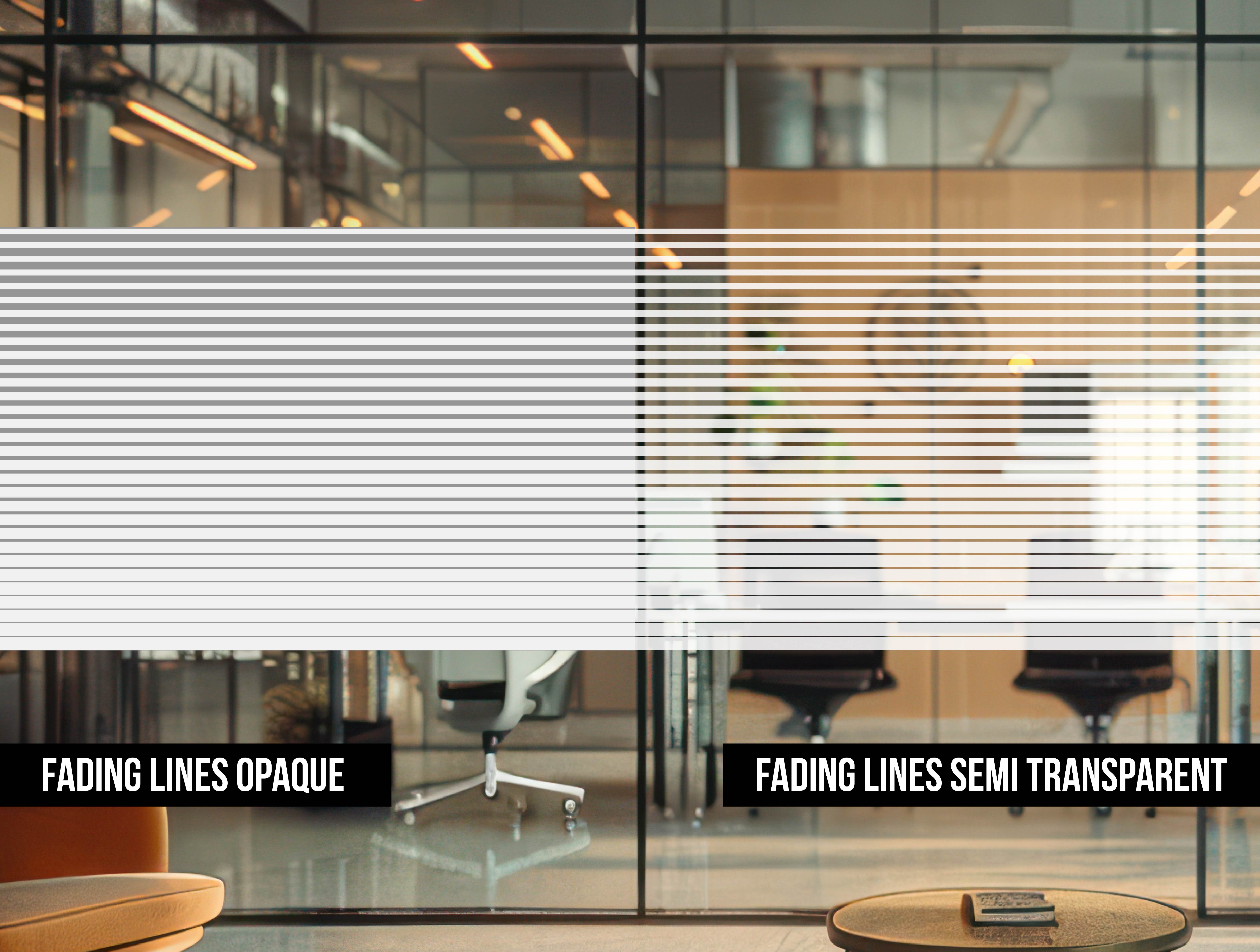 fading lines opaque window film comparison