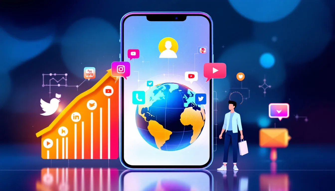 Emerging trends in social media marketing showcased through various platforms.