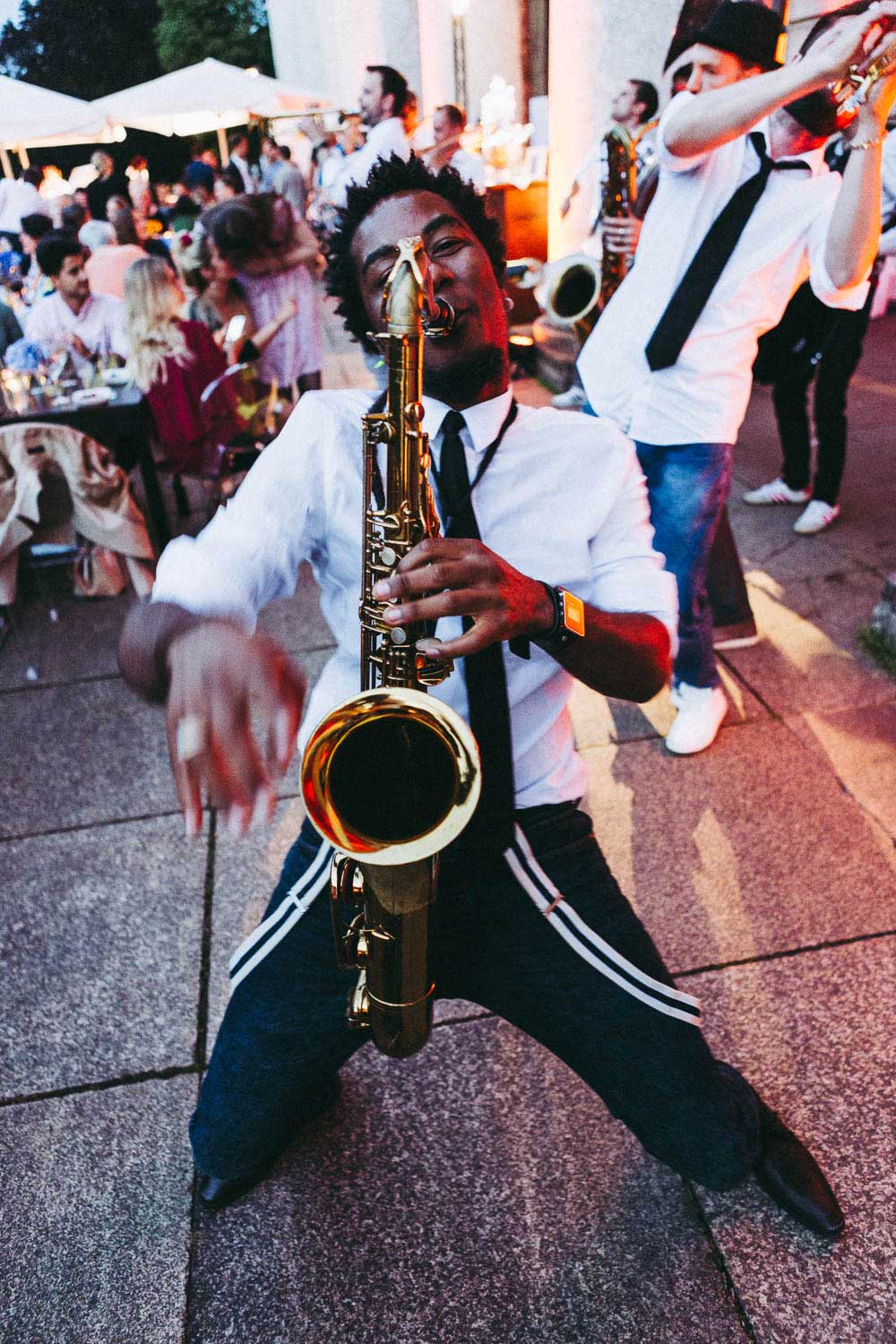 Brass Band "The Buddy Horn Brass Sensation" als Walking Act auf einem Event