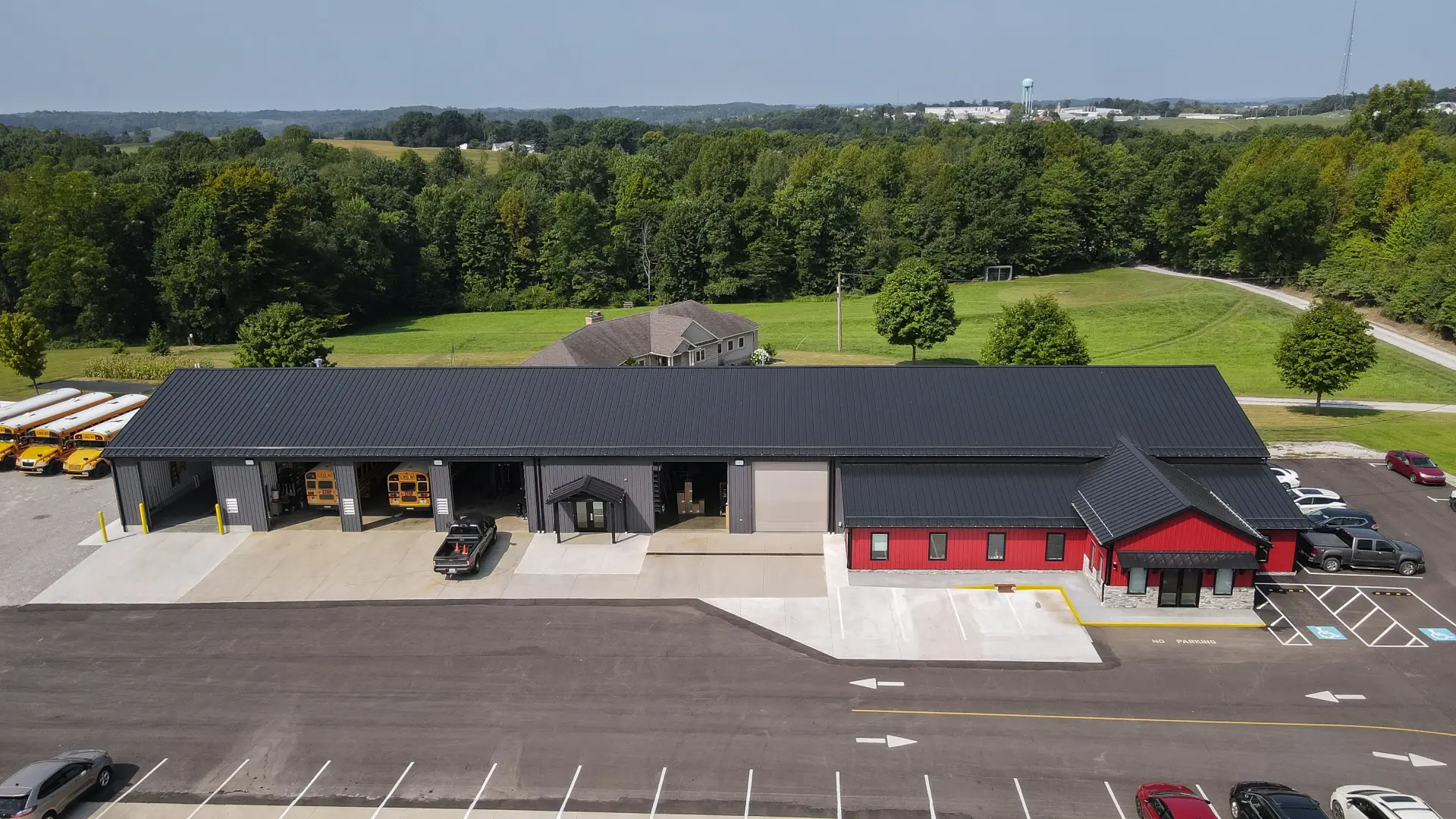 education building metal roofing