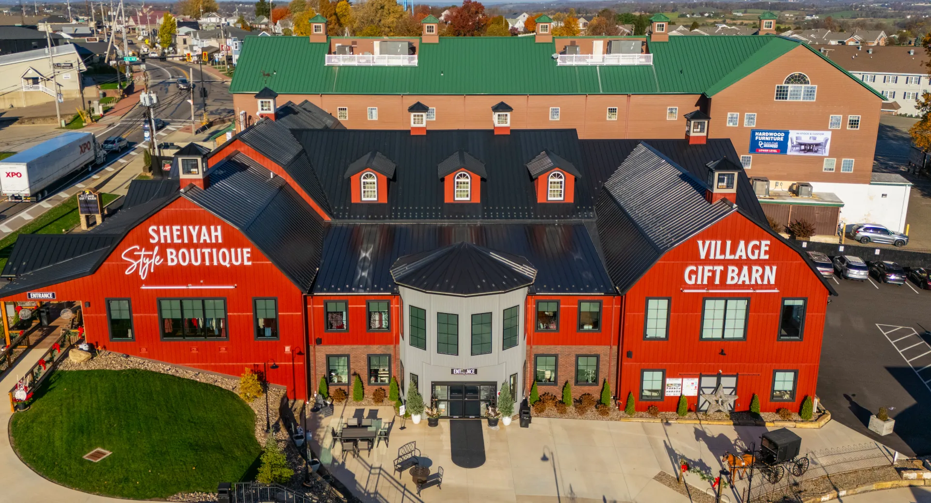 A landscape few of roll hills and a farm located in Holmes County, Ohio