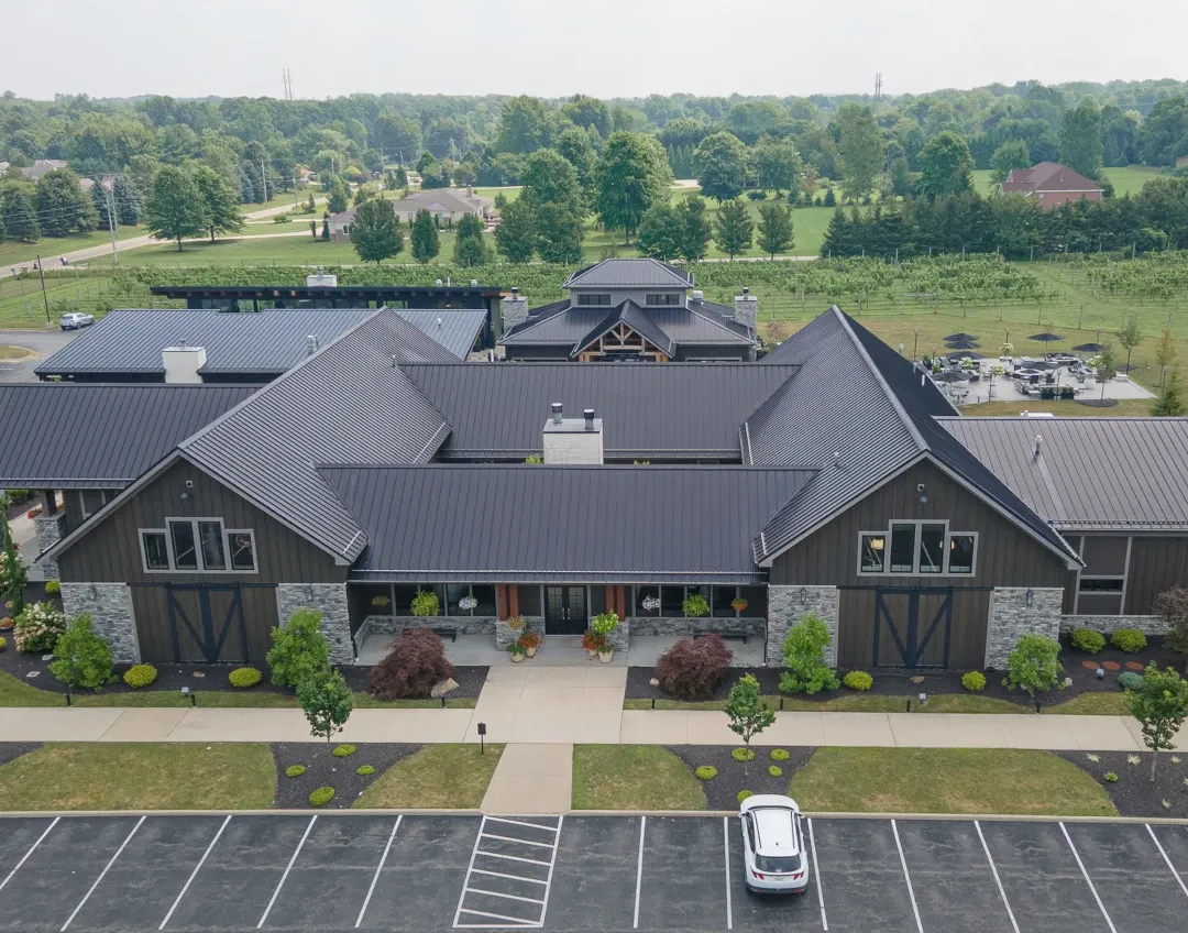 large building with metal roof business