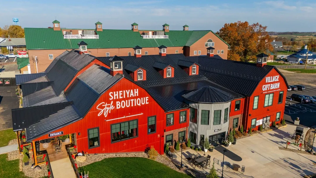 sheiyah style boutique building new metal roof