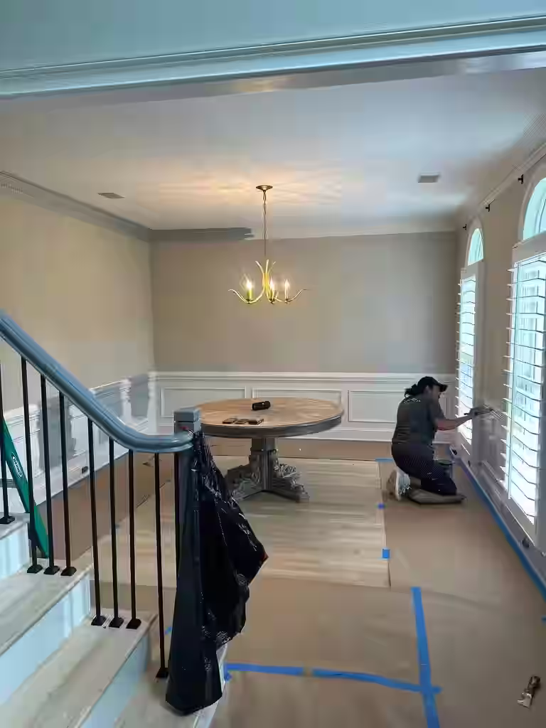 A freshly skim-coated and sanded ceiling, perfectly smooth and ready for the final coat of primer and paint. - popcorn ceiling removal reviews