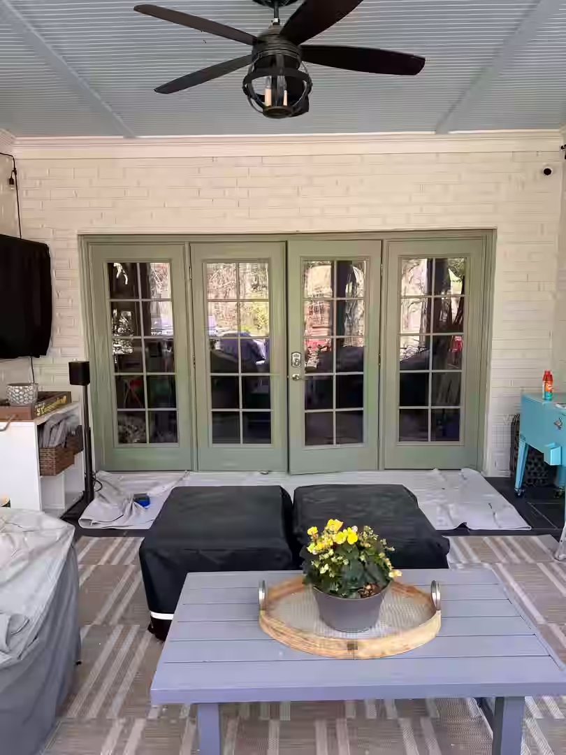 collage of different siding materials: wood, vinyl, brick, and stucco - cost to paint house exterior