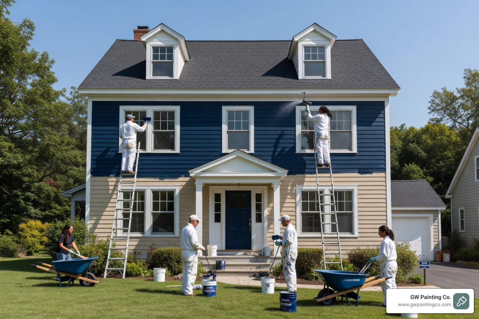 exterior house painting - average cost of exterior paint job