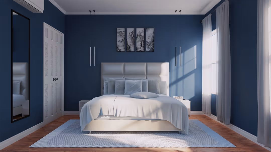 professionally painted modern bedroom - how much does it cost to paint a 12x12 room