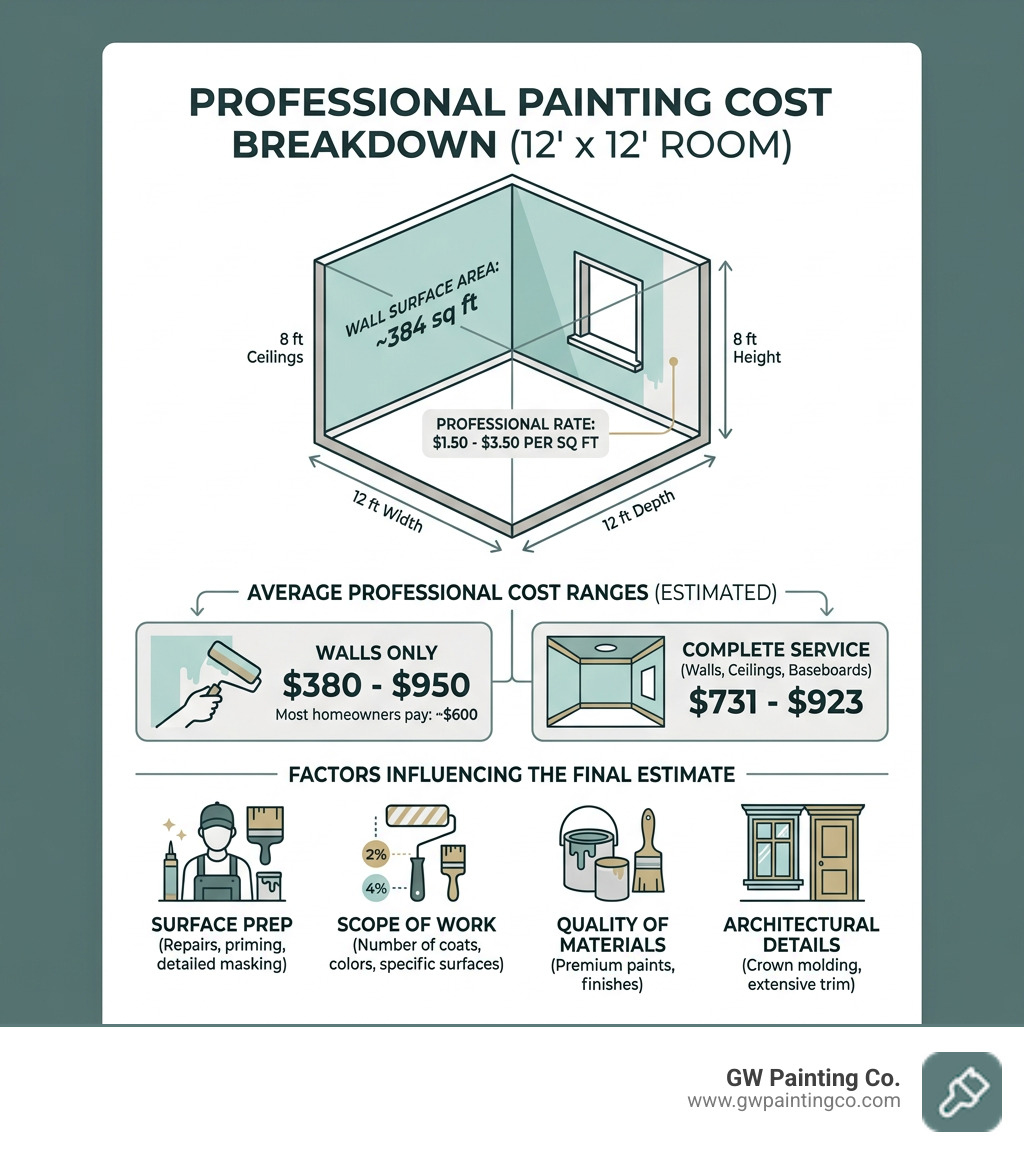 12x12 room painting cost breakdown - how much does it cost to paint a 12x12 room infographic 12x12 room painting cost breakdown - how much does it cost to paint a 12x12 room infographic