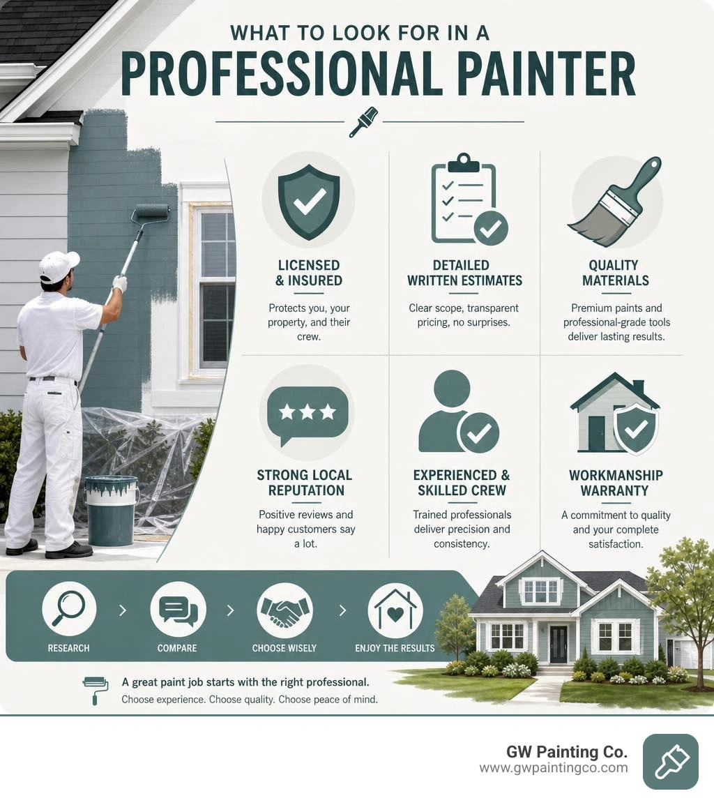 Infographic of what to look for in a professional painter infographic Infographic of what to look for in a professional painter infographic