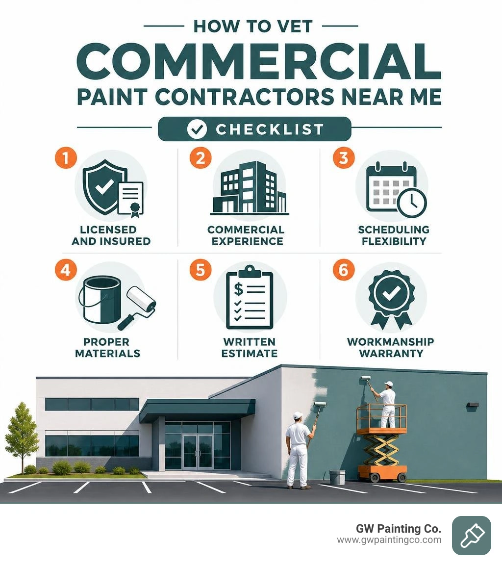 How to vet commercial paint contractors near me - checklist infographic infographic How to vet commercial paint contractors near me - checklist infographic infographic