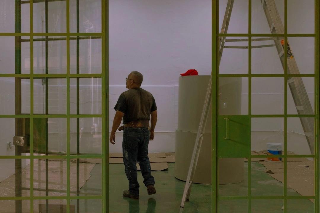 painter performing a final walkthrough walkthrough