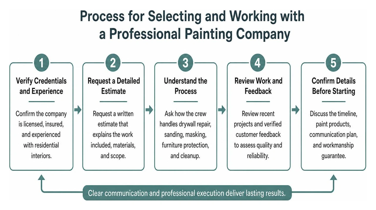 Process for selecting and working with a professional painting company Process for selecting and working with a professional painting company