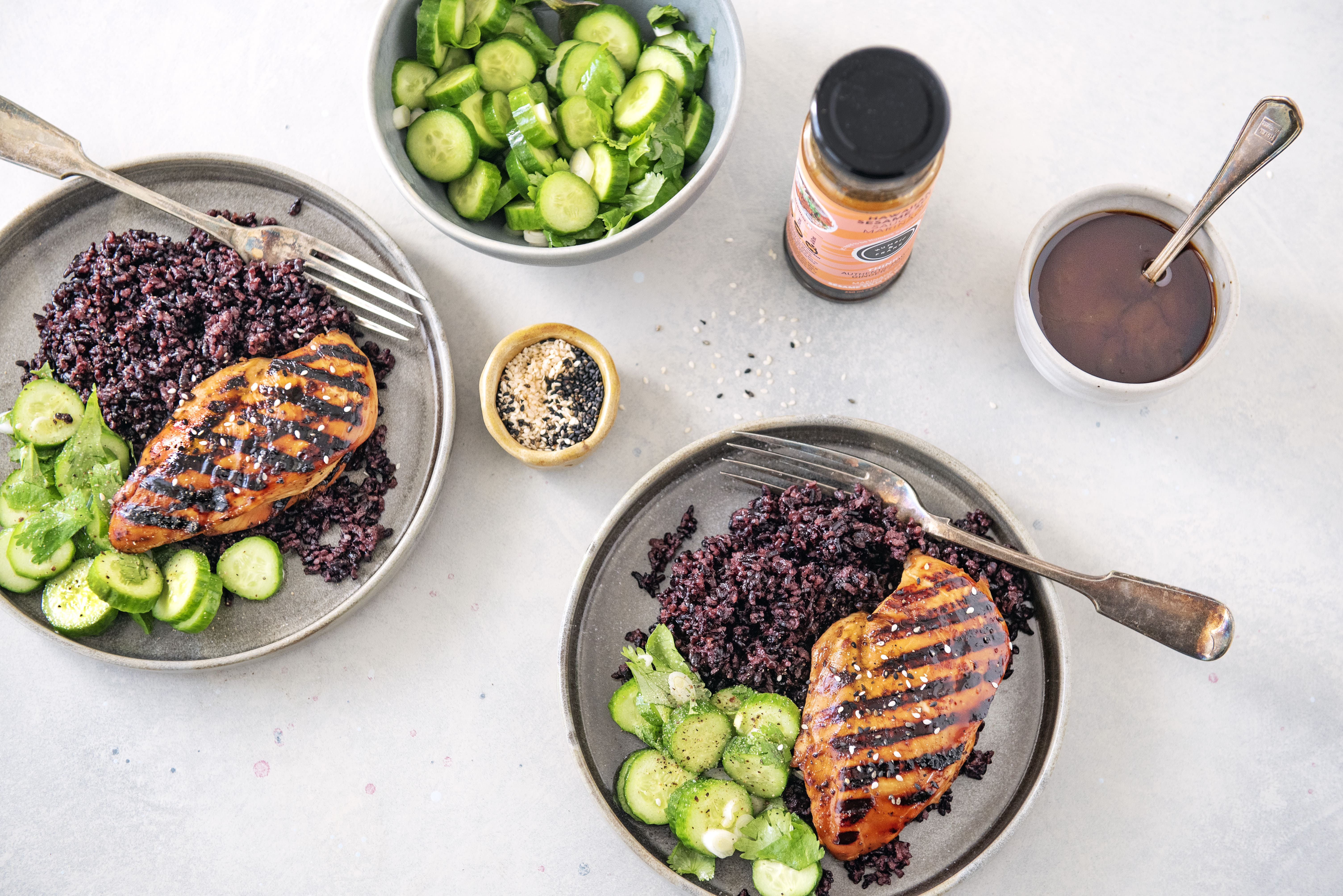 HAWAIIAN SESAME CHICKEN W/ COCONUT RICE