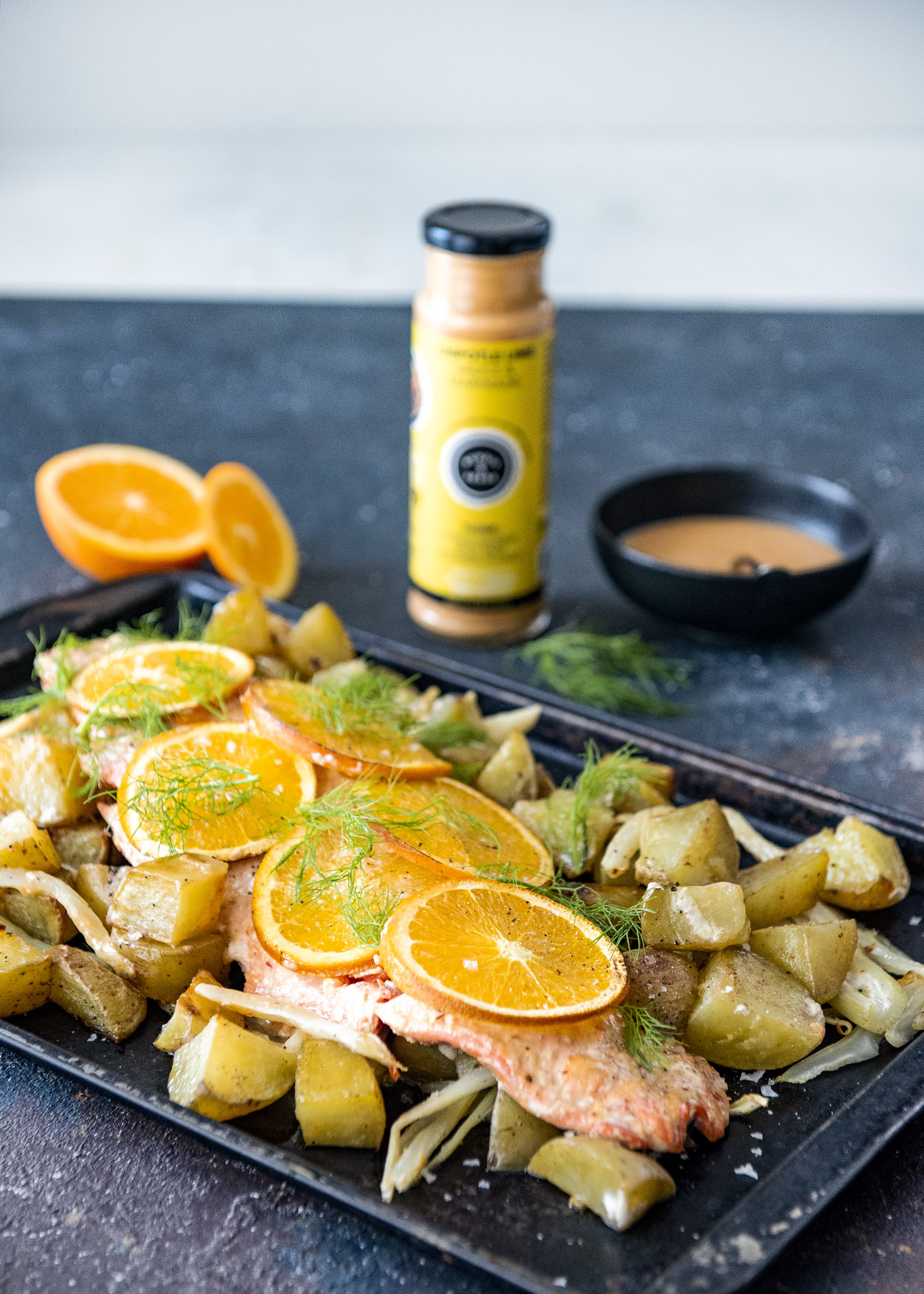 CHIPOTLE ORANGE SALMON W/ FENNEL