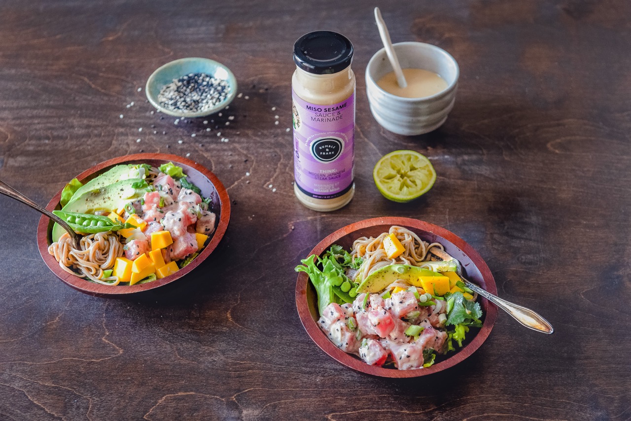 Tuna Poke with Ginger Soba Noodles