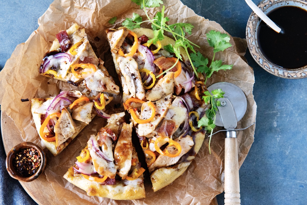 Teriyaki Chicken and Bacon Pizza