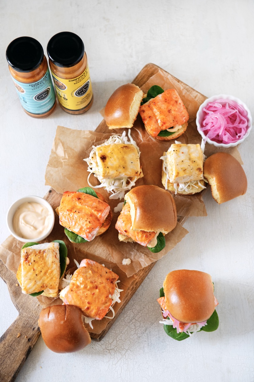 Salmon or Halibut Sliders