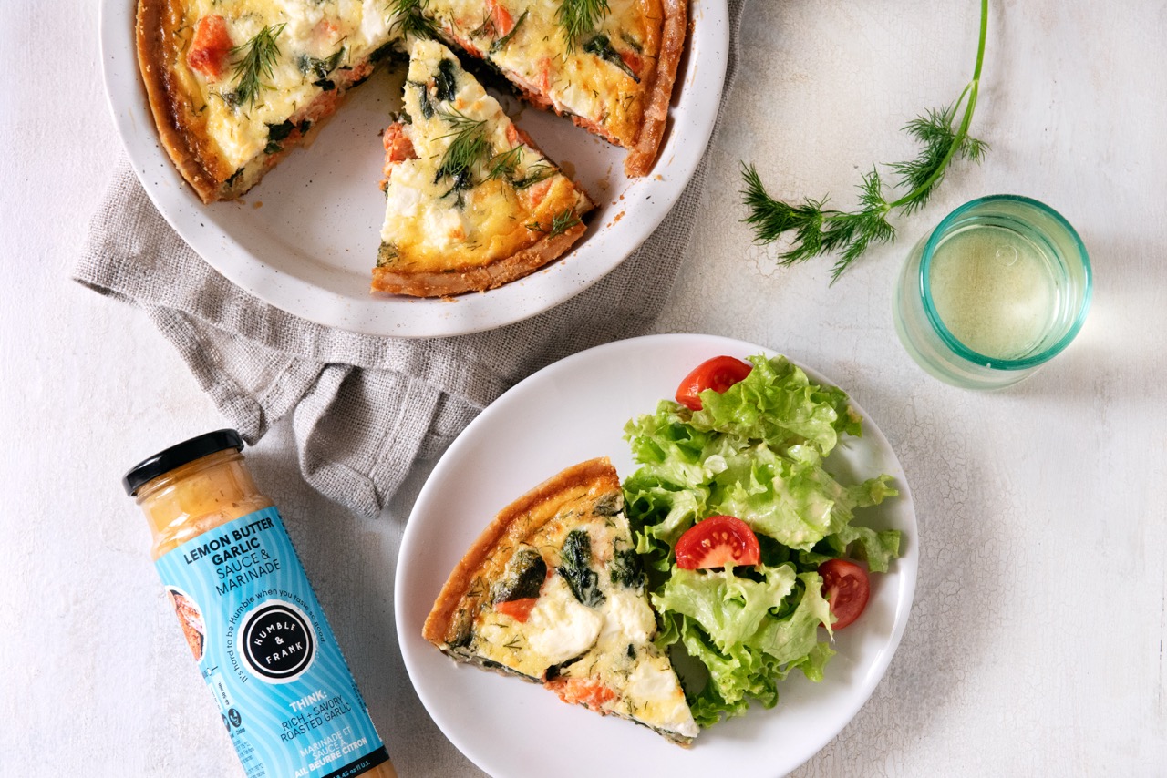 Salmon and Spinach Quiche