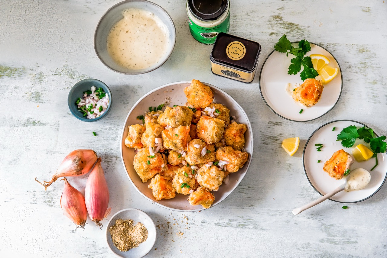 Salmon Bites with Tartar