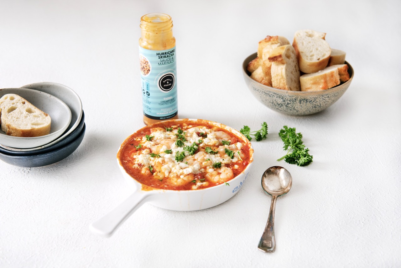 Hurricane Shrimp and Feta Bake