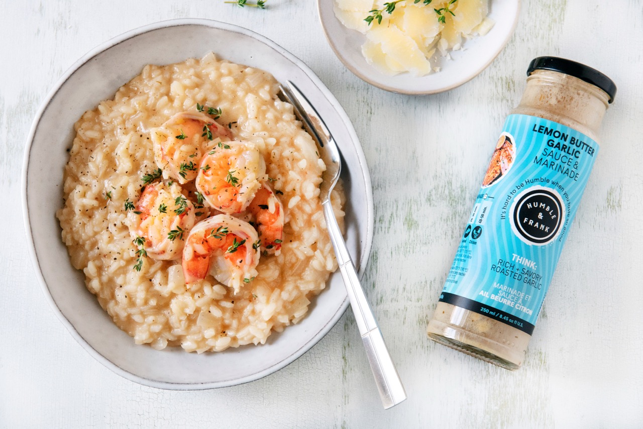 Creamy Lemon Garlic Shrimp and Rice