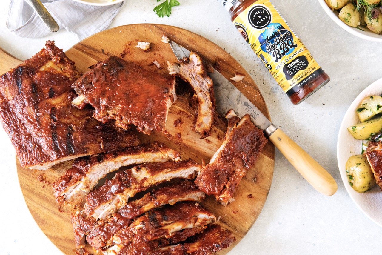 BBQ Baby Back Ribs and Herb Potato Salad