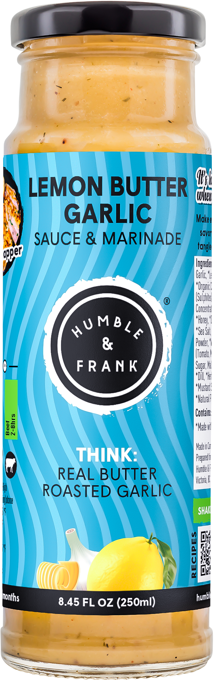 Humble & Frank Lemon Butter Garlic Sauce, US label