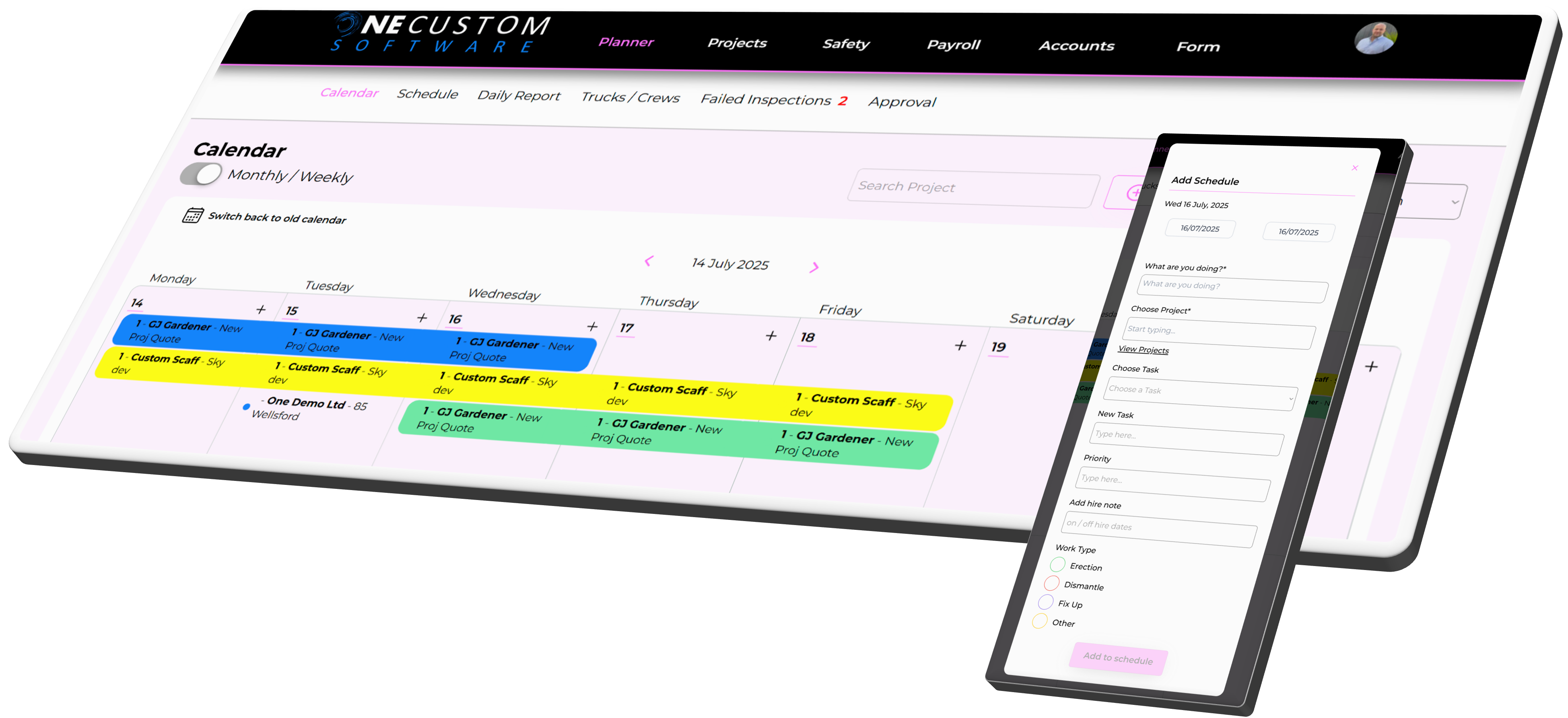 A woman using Custom Software