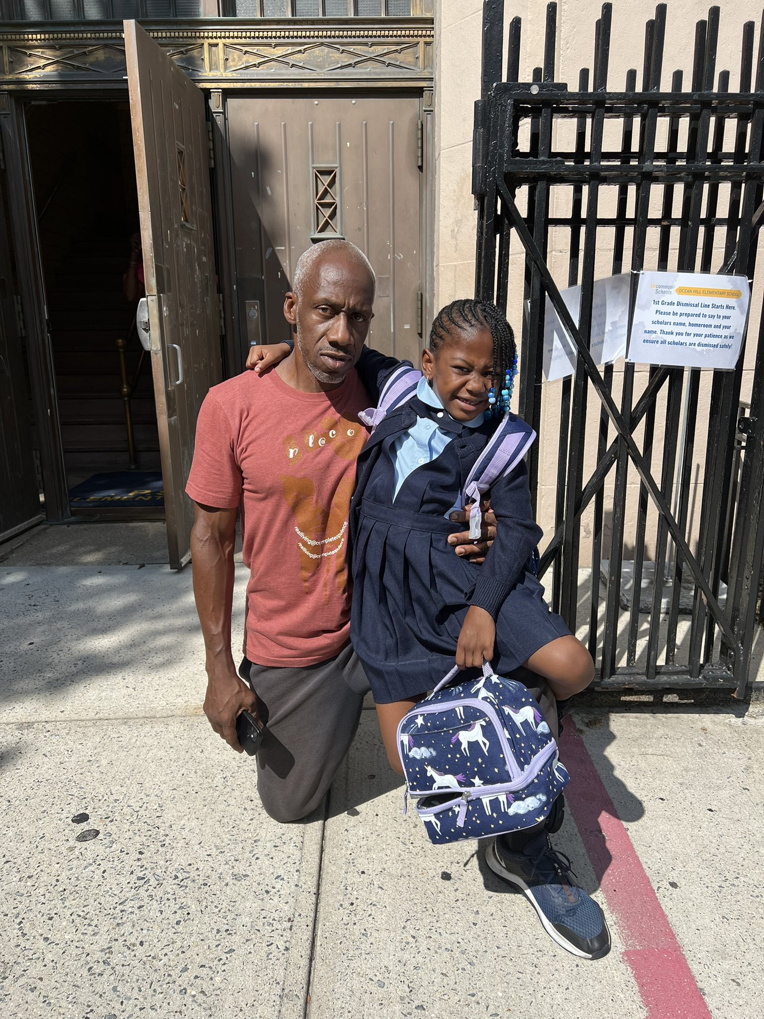 old man with a child girl